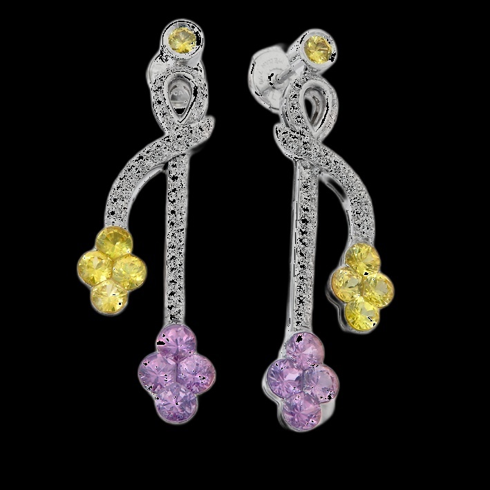 Boucles Cascade Florale Diamant