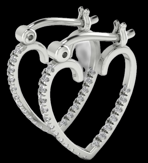 Créoles Diamant Amour Éternel