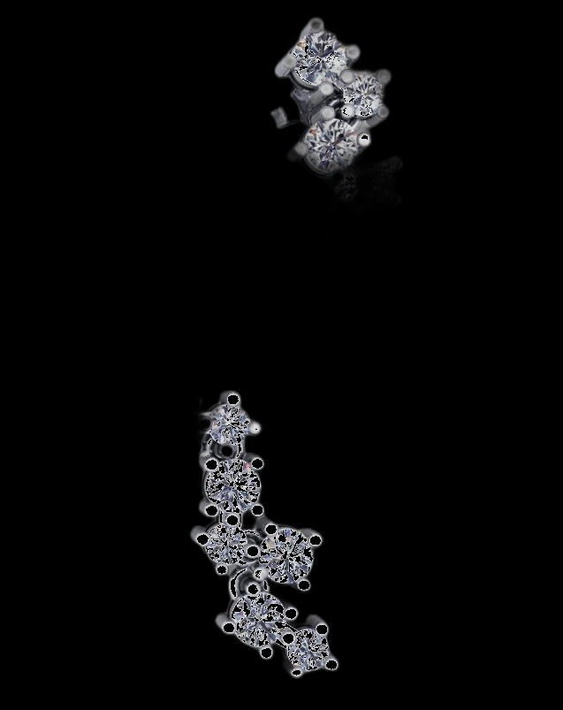 Boucles Cascade de Diamants Célestes