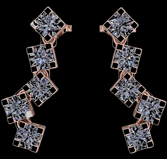 Boucles Cascade Diamants Célestes