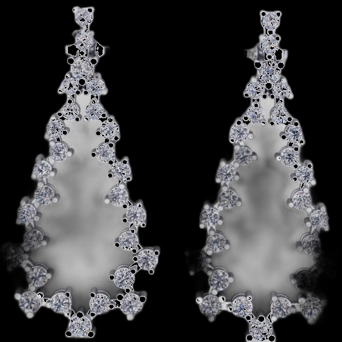 Boucles d'Oreilles Goutte Céleste Diamants