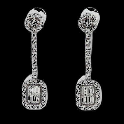 Boucles d'Oreilles Cascade Cristalline