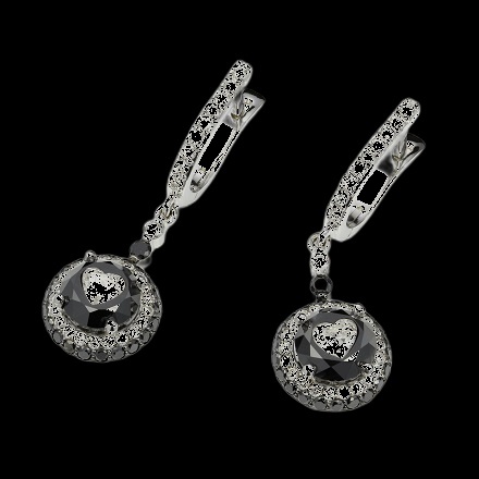 Boucles d'Oreilles Halo Minuit