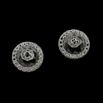 Boucles d'Oreilles Halo Minuit