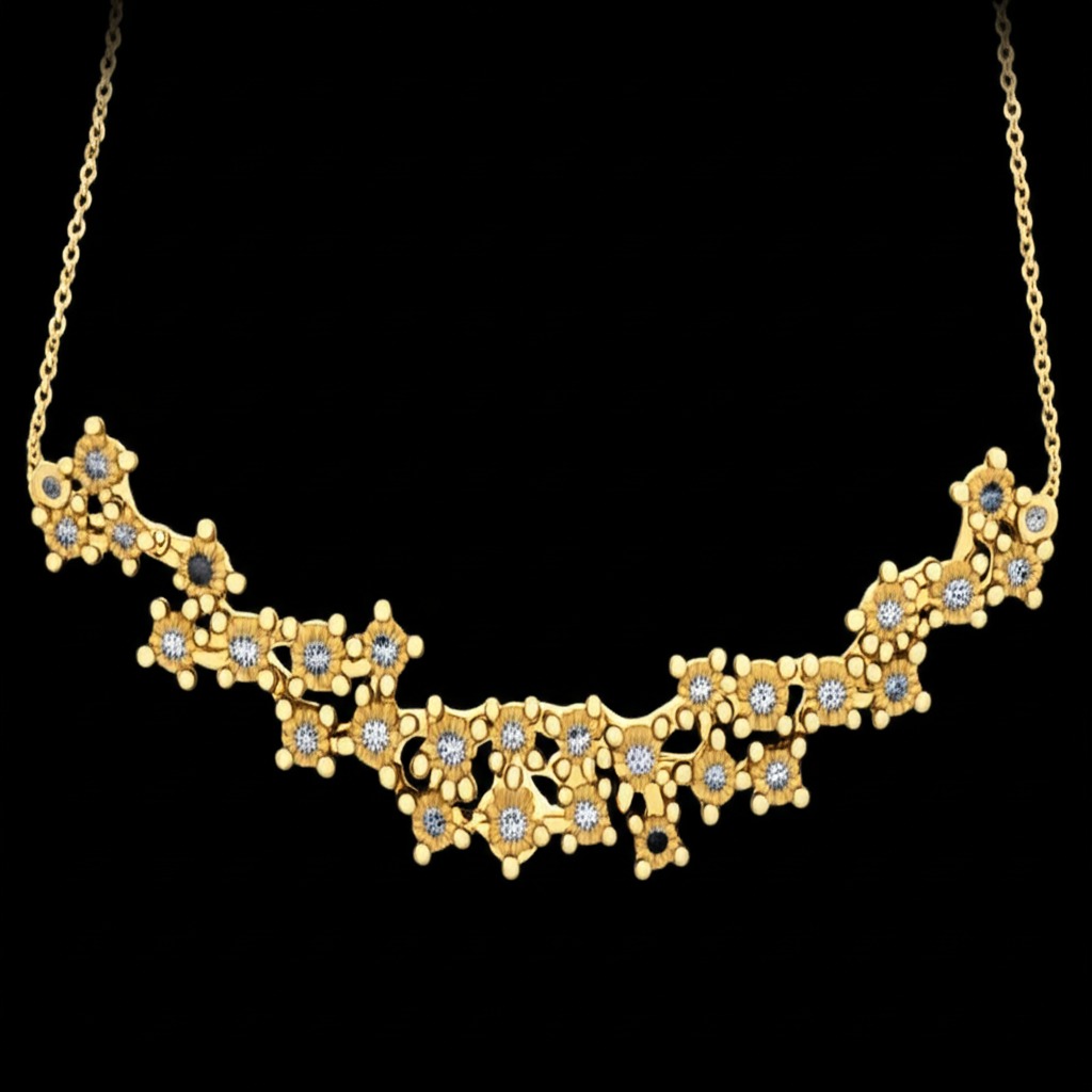 Collier Constellation Florale Diamants