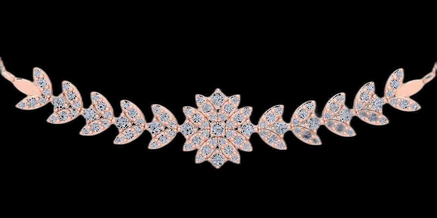 Collier Cascade Florale Diamants