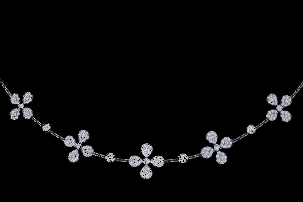 Collier Fleur de Cristal Diamant