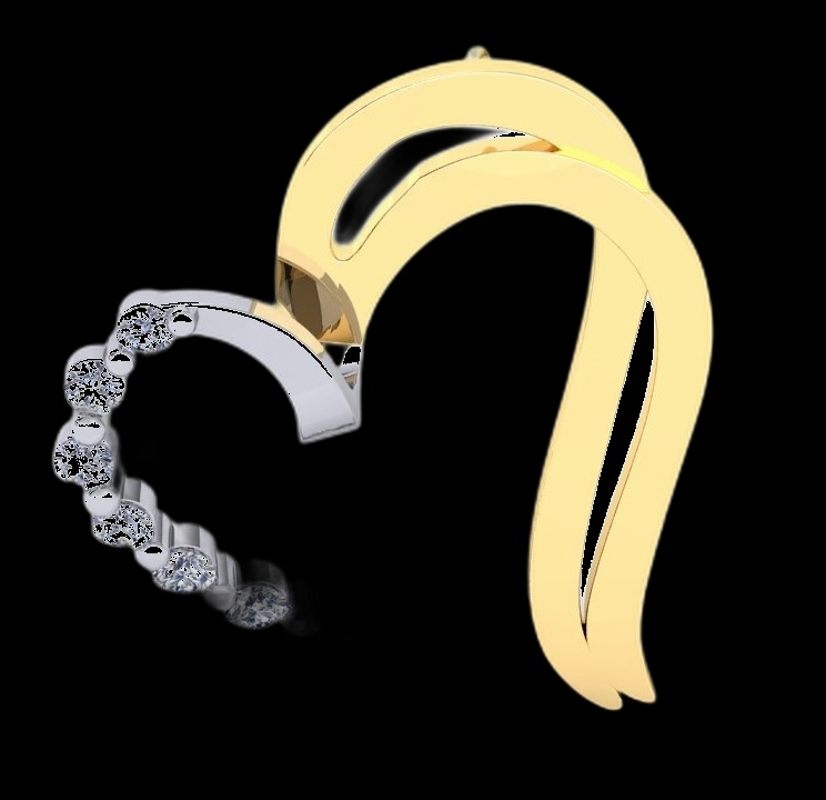 Bague Cœur Bicolore