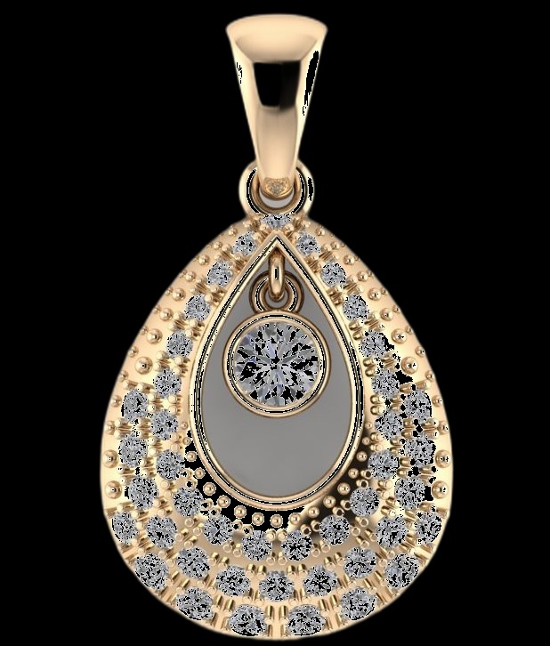 Pendentif Larme Céleste Diamant