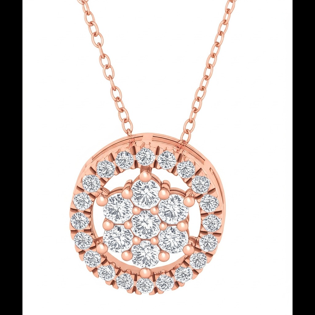 Boucles d'Oreilles Diamant Halo Ovale