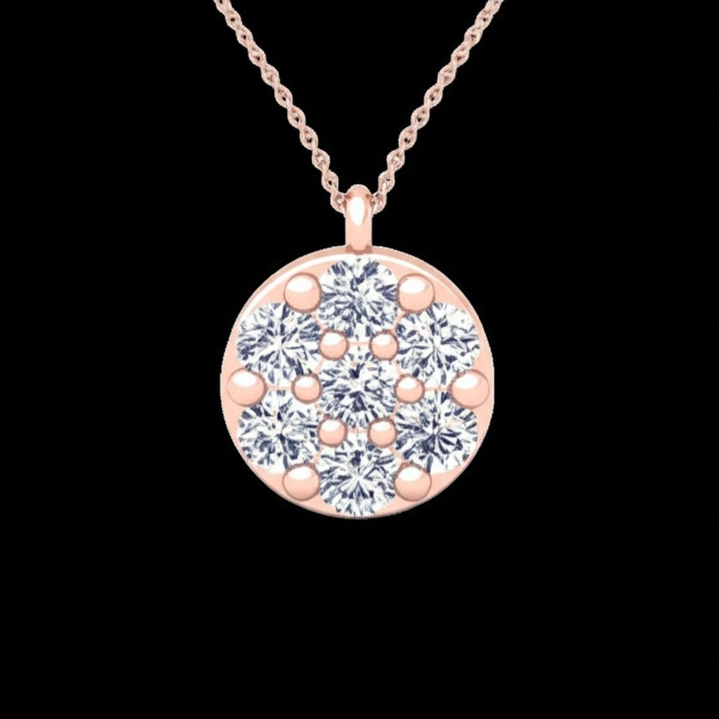 Pendentif Ovale Trilogie Diamant