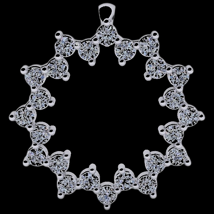 Pendentif Initial Diamant Céleste