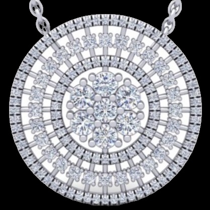 Pendentif Halo Céleste Diamant