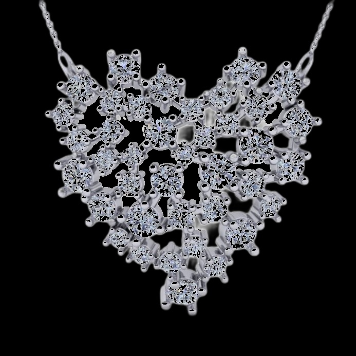 Pendentif Cœur Diamant Céleste