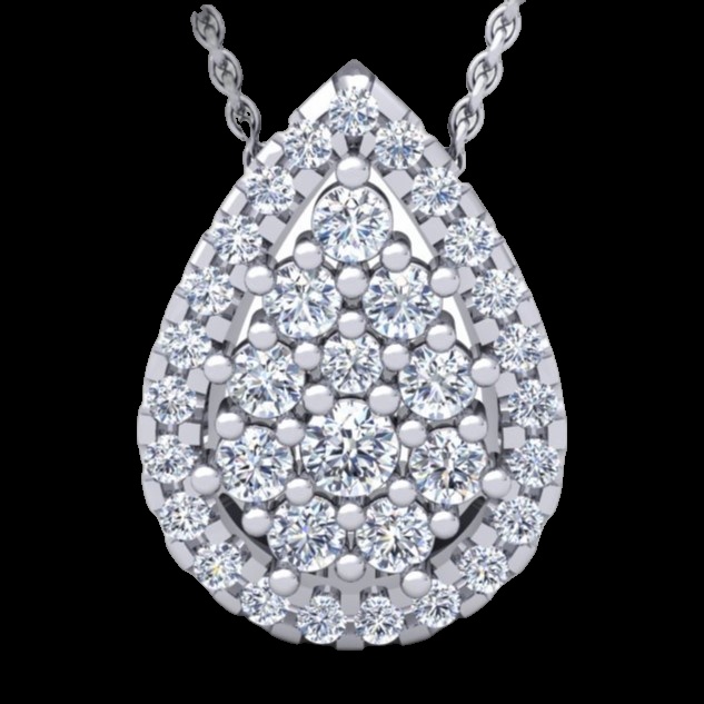 Pendentif Larme Diamant Lumineux