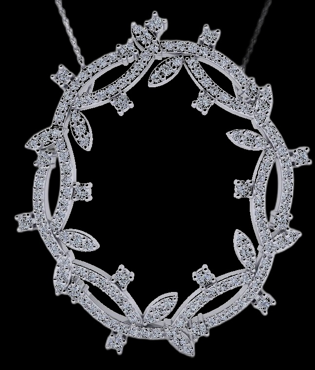 Pendentif Croissant Céleste Diamant