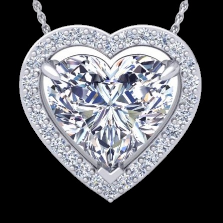 Pendentif Cœur Diamant Éternel