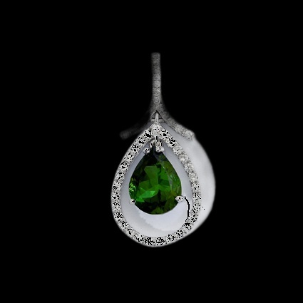 Pendentif Émeraude Larme