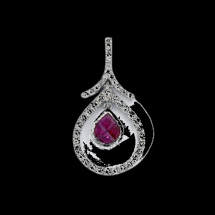 Pendentif Cercle Rubis Luna