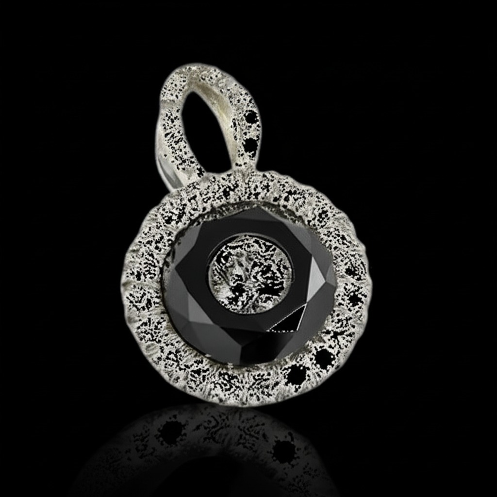 Boucles d'Oreilles Spirale Onyx Diamant