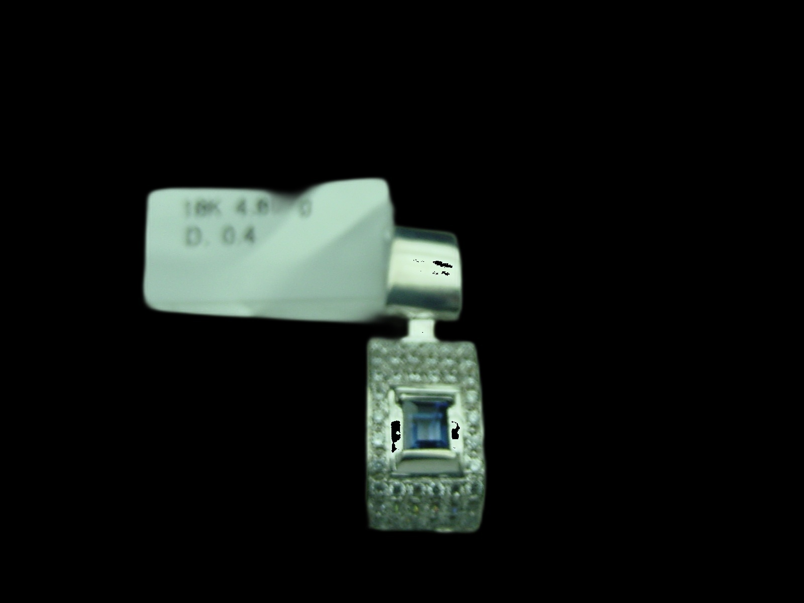 Pendentif Carré Saphir Royal