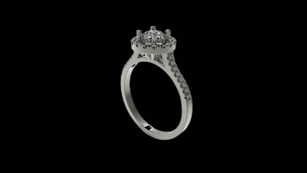 Bague Diamant Halo Céleste