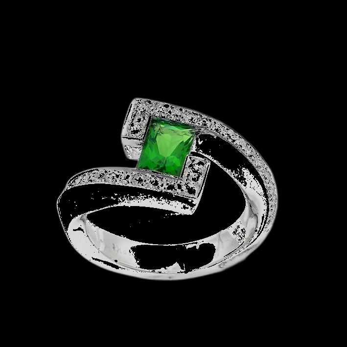 Bague Contournante Émeraude