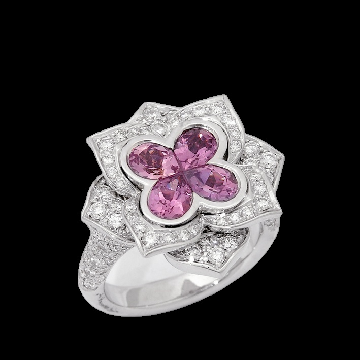 Bague Lotus Saphir Rose