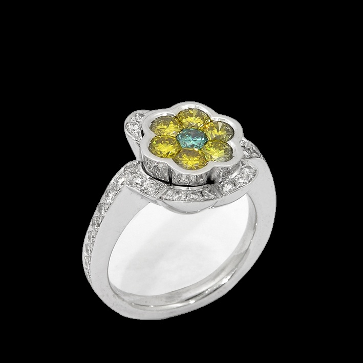 Bague Fleur Printanière Diamant