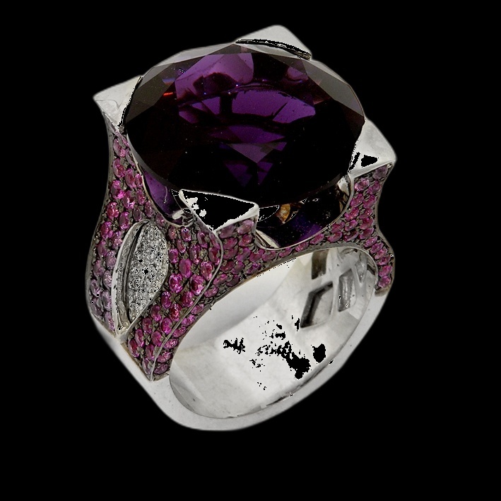 Bague Couronne Améthyste Royale