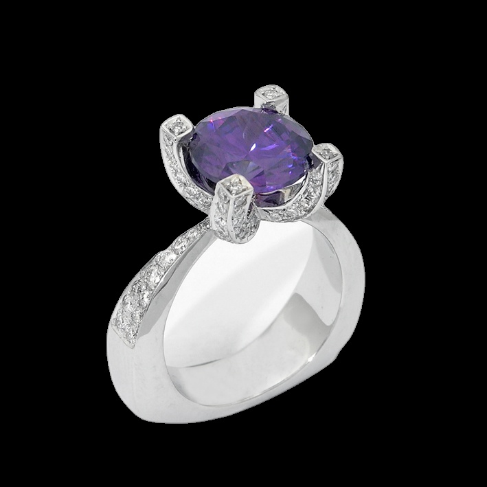 Bague Couronne Améthyste Royale