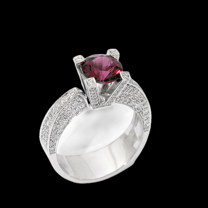 Bague Grenat Royal Pavé