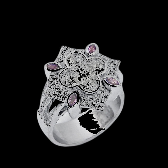 Bague Diamant Trèfle Royal