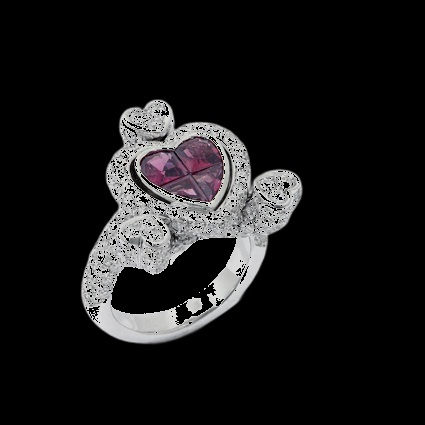 Bague Coeur Royal Améthyste