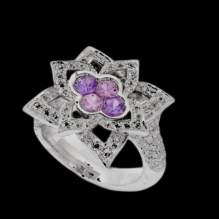 Bague Lotus Améthyste
