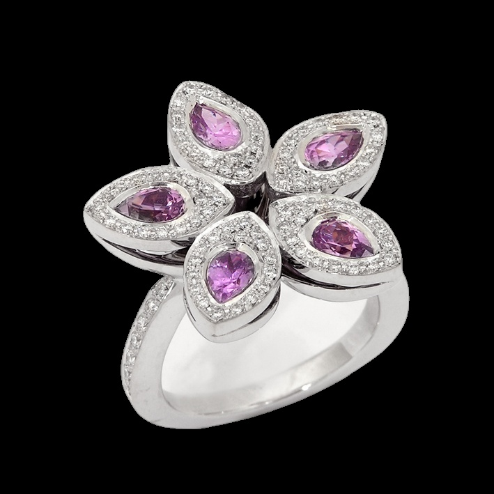 Bague Fleur Violette