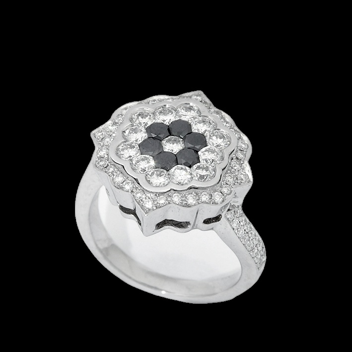 Bague Diamant Fleur de Minuit