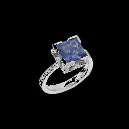 Bague Carrée Saphir Royal