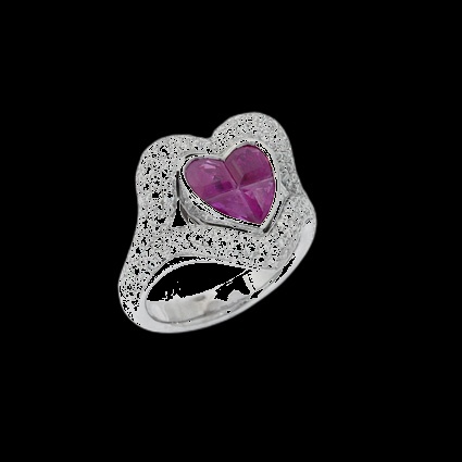 Bague Cœur Rubis Amour