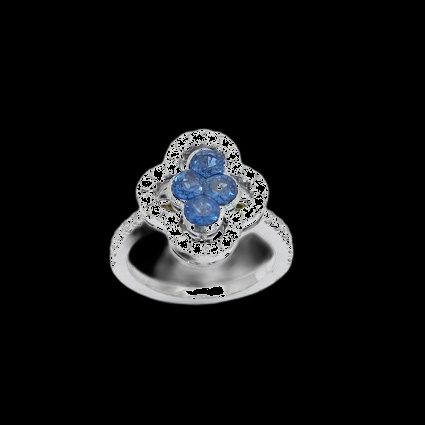 Bague Trèfle Saphir