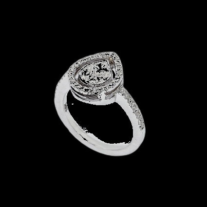 Bague Diamant Larme Dansante