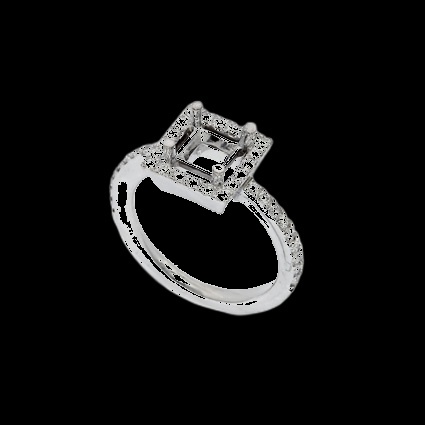 Bague Diamant Pavé Princesse