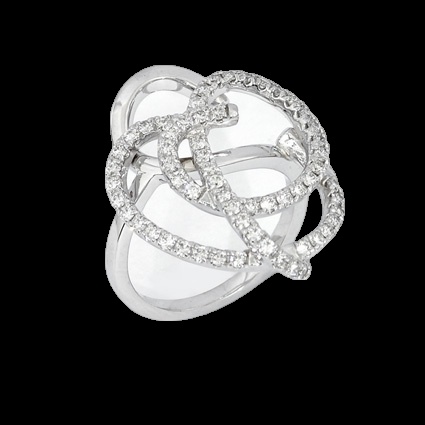 Bague Diamants Cœurs Entrelacés