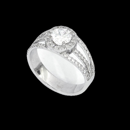 Bague Diamant Couronne Éthérée