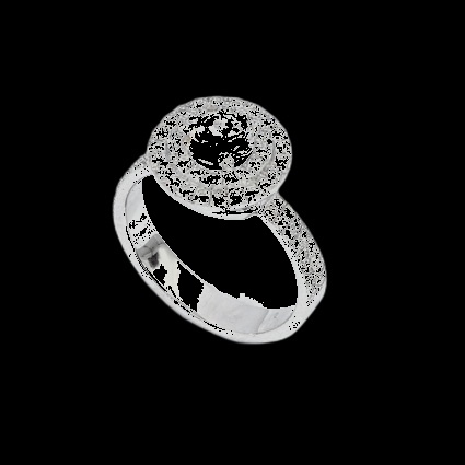 Bague Diamant Halo Céleste