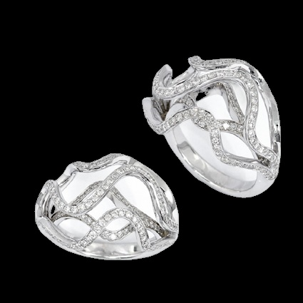 Bague Diamant Vague Éthérée