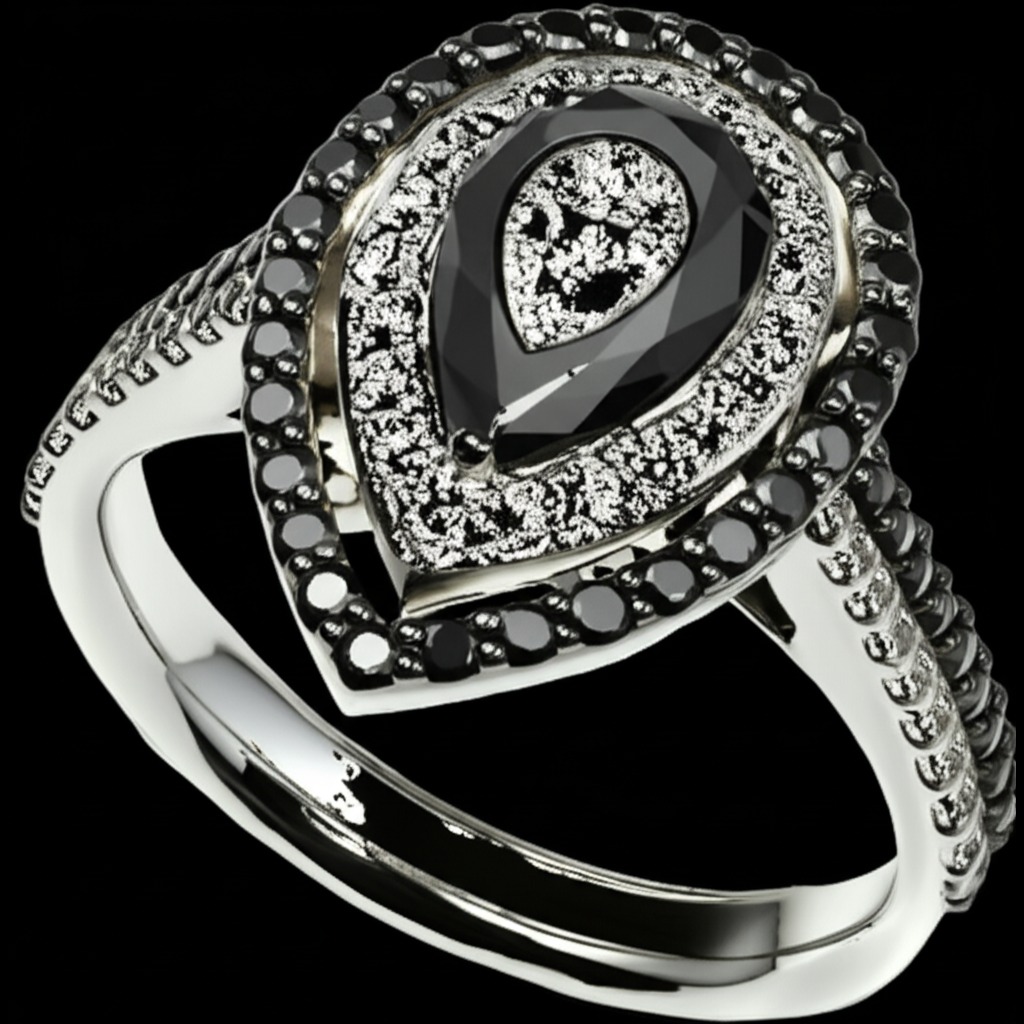 Bague Diamant Larme de Minuit