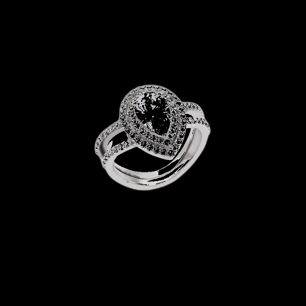 Bague Diamant Coussin Halo