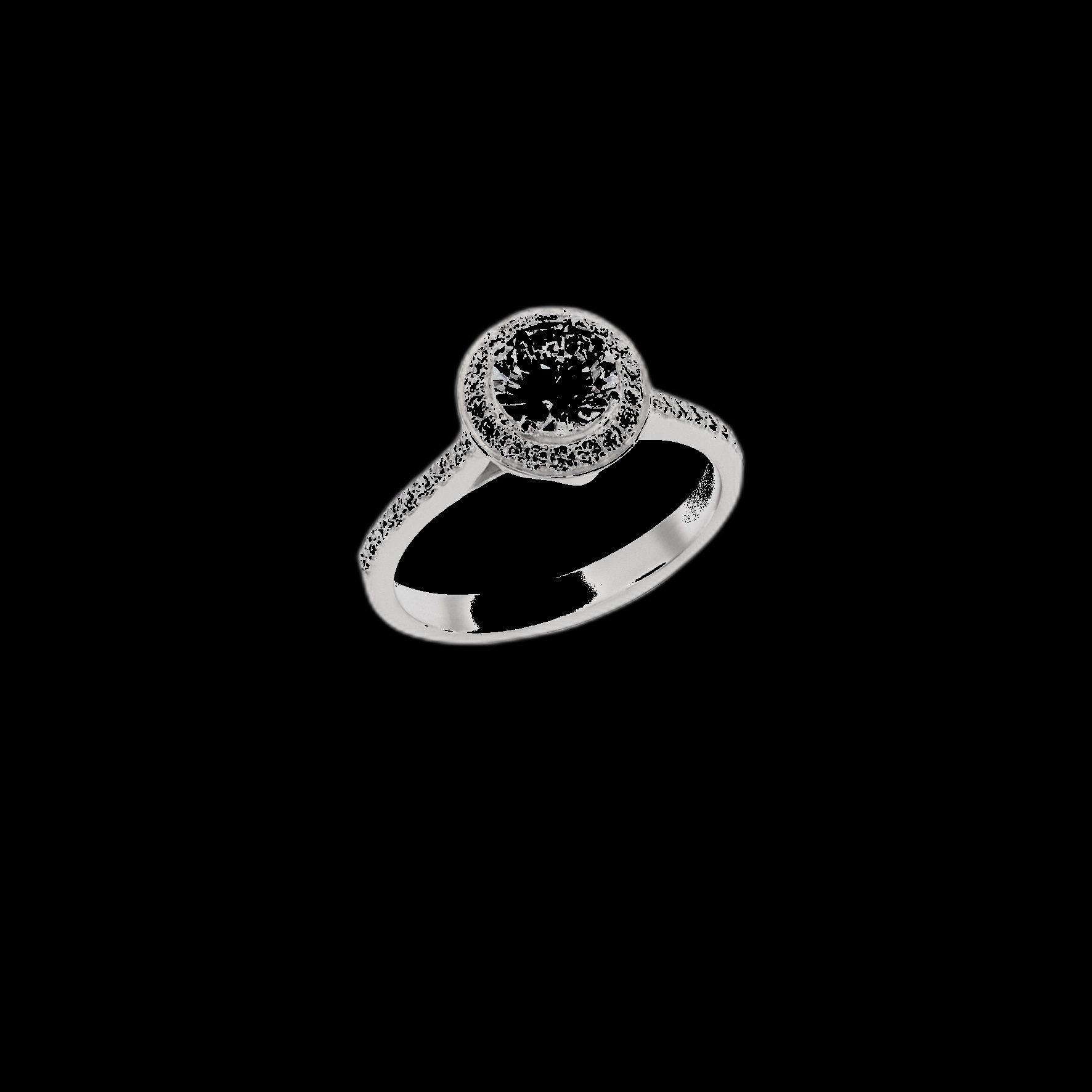 Bague Diamant Halo Céleste