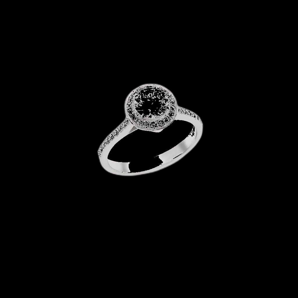 Bague Diamant Halo Céleste